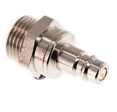 Nickel-plated Brass DN 7.2 (Euro) Air Coupling Plug G 1/2 inch Male Double Shut-Off