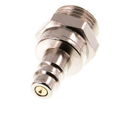 Nickel-plated Brass DN 7.2 (Euro) Air Coupling Plug G 1/2 inch Male Double Shut-Off