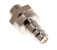 Nickel-plated Brass DN 7.2 (Euro) Air Coupling Plug G 1/4 inch Male Double Shut-Off