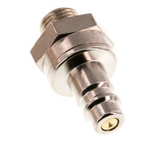 Nickel-plated Brass DN 7.2 (Euro) Air Coupling Plug G 1/4 inch Male Double Shut-Off
