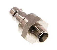 Nickel-plated Brass DN 7.2 (Euro) Air Coupling Plug G 1/4 inch Male Double Shut-Off