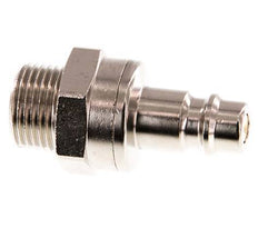Nickel-plated Brass DN 7.2 (Euro) Air Coupling Plug G 3/8 inch Male Double Shut-Off