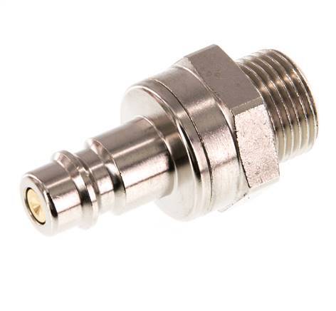 Nickel-plated Brass DN 7.2 (Euro) Air Coupling Plug G 3/8 inch Male Double Shut-Off