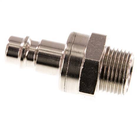 Nickel-plated Brass DN 7.2 (Euro) Air Coupling Plug G 3/8 inch Male Double Shut-Off
