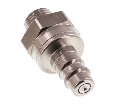 Stainless steel DN 7.2 (Euro) Air Coupling Plug G 1/4 inch Male Double Shut-Off