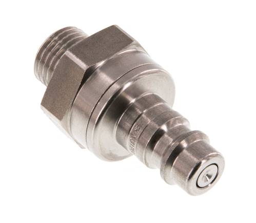 Stainless steel DN 7.2 (Euro) Air Coupling Plug G 1/4 inch Male Double Shut-Off