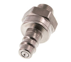 Stainless steel DN 7.2 (Euro) Air Coupling Plug G 1/4 inch Male Double Shut-Off