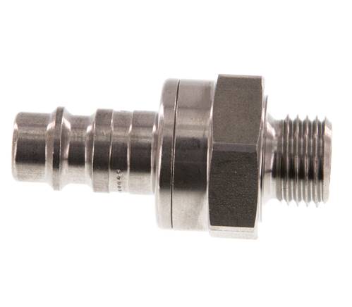 Stainless steel DN 7.2 (Euro) Air Coupling Plug G 1/4 inch Male Double Shut-Off