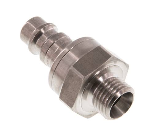 Stainless steel DN 7.2 (Euro) Air Coupling Plug G 1/4 inch Male Double Shut-Off