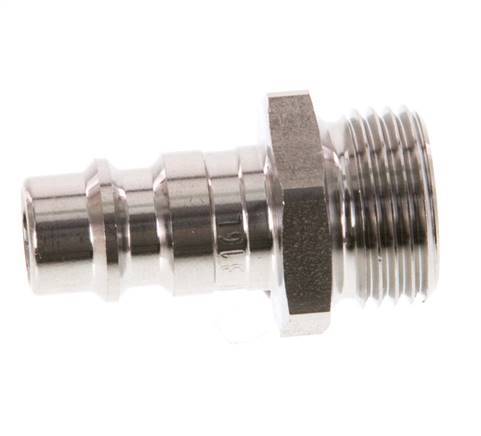 Stainless Steel 316L DN 7.2 (Euro) Air Coupling Plug G 3/8 inch Male