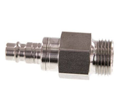 Stainless Steel 316L DN 7.2 (Euro) Air Coupling Plug G 1/2 inch Male Double Shut-Off