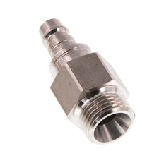 Stainless Steel 316L DN 7.2 (Euro) Air Coupling Plug G 1/2 inch Male Double Shut-Off