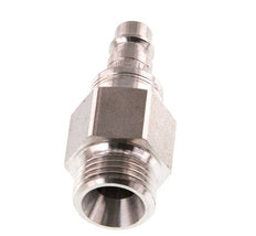 Stainless Steel 316L DN 7.2 (Euro) Air Coupling Plug G 1/2 inch Male Double Shut-Off