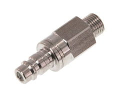 Stainless Steel 316L DN 7.2 (Euro) Air Coupling Plug G 1/4 inch Male Double Shut-Off