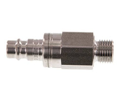 Stainless Steel 316L DN 7.2 (Euro) Air Coupling Plug G 1/4 inch Male Double Shut-Off