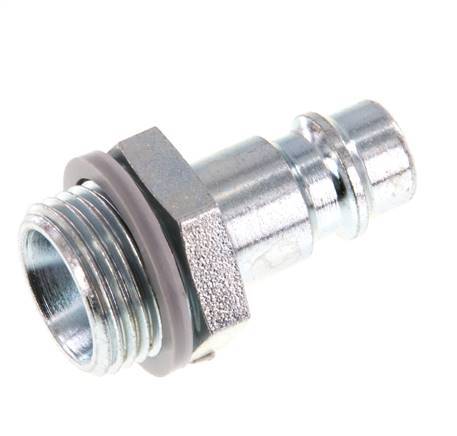 Hardened steel DN 7.2 (Euro) Air Coupling Plug G 3/8 inch Male [2 Pieces]