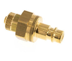 Brass DN 7.2 (Euro) Air Coupling Plug 6x8 mm Union Nut Double Shut-Off