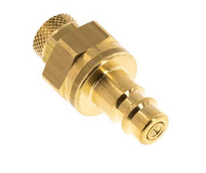 Brass DN 7.2 (Euro) Air Coupling Plug 6x8 mm Union Nut Double Shut-Off