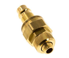 Brass DN 7.2 (Euro) Air Coupling Plug 8x10 mm Union Nut Double Shut-Off