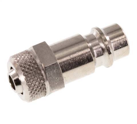 Nickel-plated Brass DN 7.2 (Euro) Air Coupling Plug 6x8 mm Union Nut [2 Pieces]