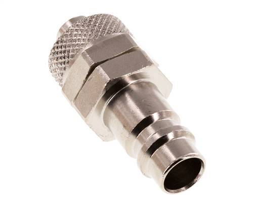 Nickel-plated Brass DN 7.2 (Euro) Air Coupling Plug 8x10 mm Union Nut [2 Pieces]