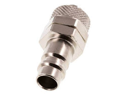 Nickel-plated Brass DN 7.2 (Euro) Air Coupling Plug 8x10 mm Union Nut [2 Pieces]