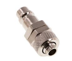 Nickel-plated Brass DN 7.2 (Euro) Air Coupling Plug 8x10 mm Union Nut [2 Pieces]