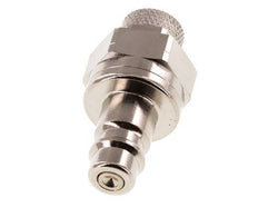 Nickel-plated Brass DN 7.2 (Euro) Air Coupling Plug 6x8 mm Union Nut Double Shut-Off