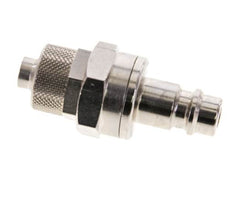 Nickel-plated Brass DN 7.2 (Euro) Air Coupling Plug 8x10 mm Union Nut Double Shut-Off