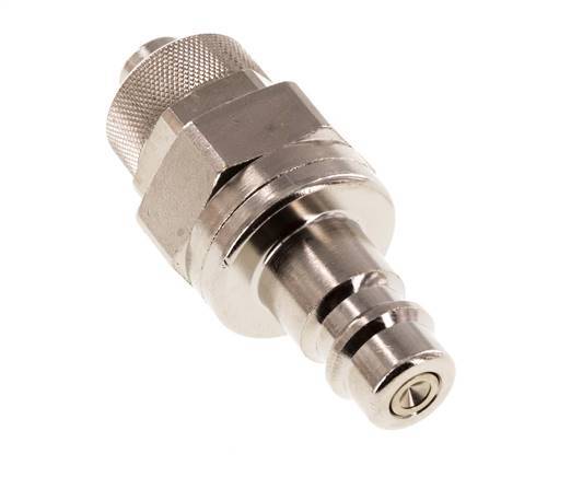 Nickel-plated Brass DN 7.2 (Euro) Air Coupling Plug 8x10 mm Union Nut Double Shut-Off