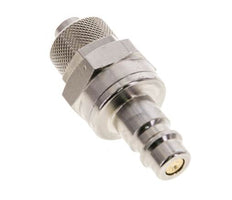 Nickel-plated Brass DN 7.2 (Euro) Air Coupling Plug 8x10 mm Union Nut Double Shut-Off