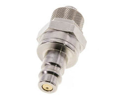Nickel-plated Brass DN 7.2 (Euro) Air Coupling Plug 8x10 mm Union Nut Double Shut-Off
