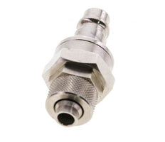 Nickel-plated Brass DN 7.2 (Euro) Air Coupling Plug 8x10 mm Union Nut Double Shut-Off