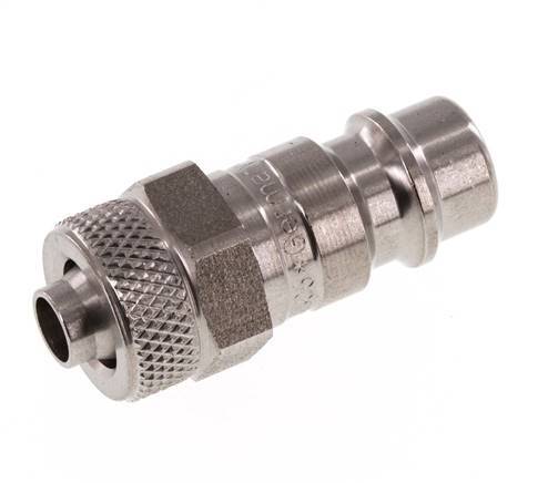 Stainless steel DN 7.2 (Euro) Air Coupling Plug 6x8 mm Union Nut
