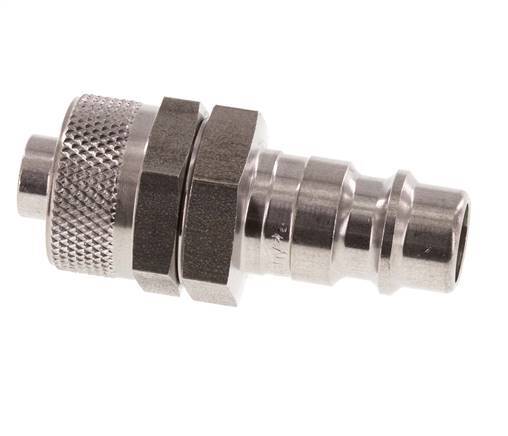 Stainless steel DN 7.2 (Euro) Air Coupling Plug 8x10 mm Union Nut