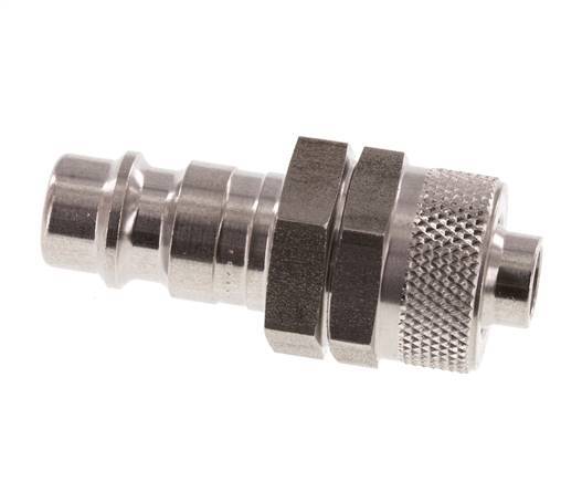 Stainless steel DN 7.2 (Euro) Air Coupling Plug 8x10 mm Union Nut