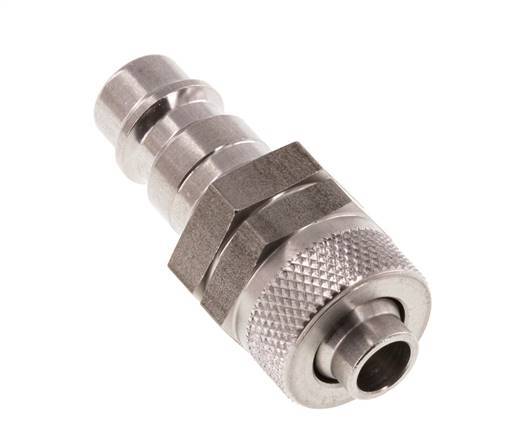 Stainless steel DN 7.2 (Euro) Air Coupling Plug 8x10 mm Union Nut