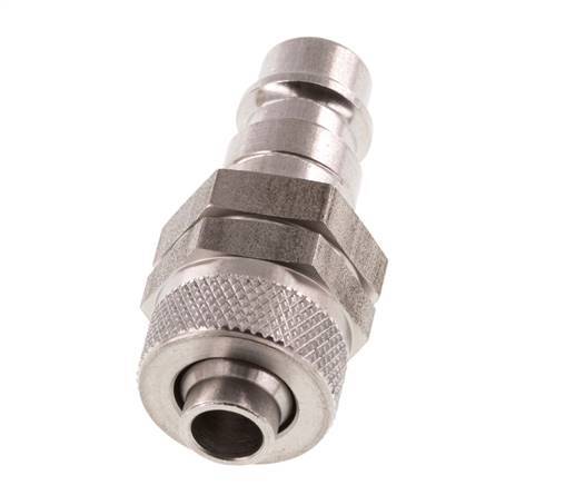 Stainless steel DN 7.2 (Euro) Air Coupling Plug 8x10 mm Union Nut