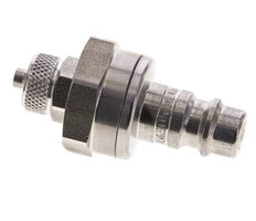 Stainless steel DN 7.2 (Euro) Air Coupling Plug 4x6 mm Union Nut Double Shut-Off