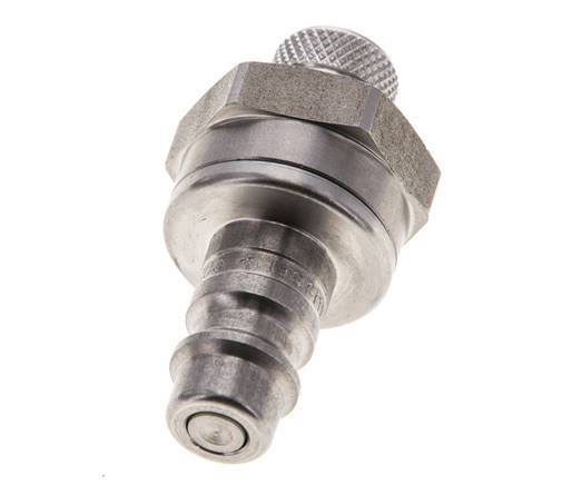 Stainless steel DN 7.2 (Euro) Air Coupling Plug 4x6 mm Union Nut Double Shut-Off