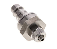 Stainless steel DN 7.2 (Euro) Air Coupling Plug 4x6 mm Union Nut Double Shut-Off