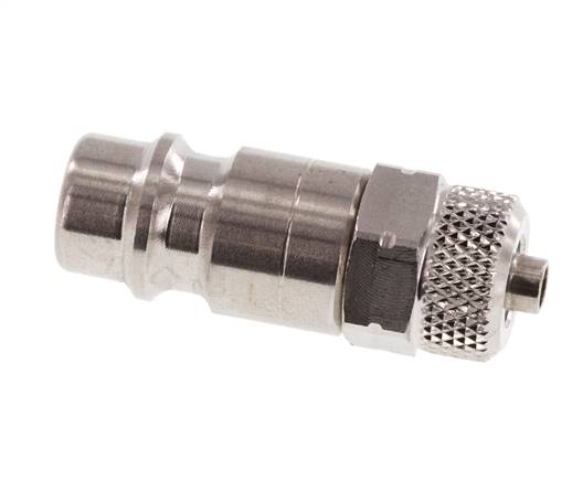 Stainless Steel 316L DN 7.2 (Euro) Air Coupling Plug 4x6 mm Union Nut