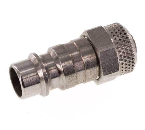 Stainless Steel 316L DN 7.2 (Euro) Air Coupling Plug 6x8 mm Union Nut
