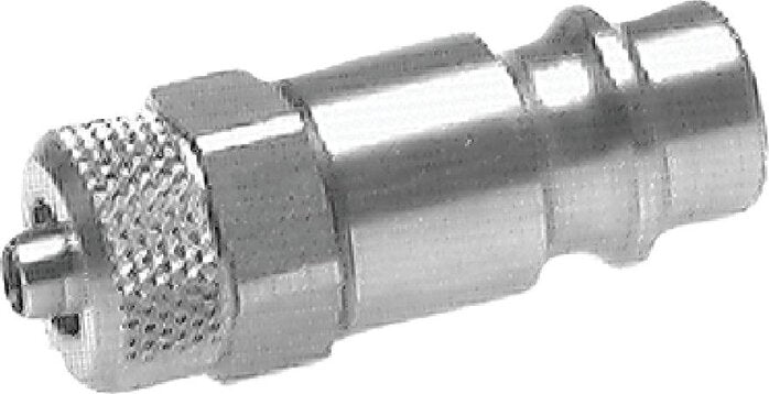 Stainless Steel 316L DN 7.2 (Euro) Air Coupling Plug 8x10 mm Union Nut Double Shut-Off