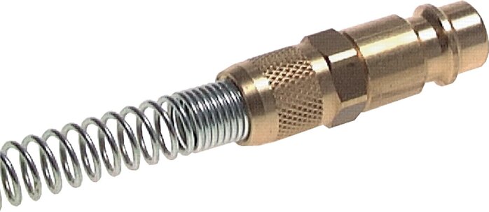 Hardened steel DN 7.2 (Euro) Air Coupling Plug 4x6 mm Union Nut Bend-Protect Rotatable