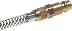 Nickel-plated Brass DN 7.2 (Euro) Air Coupling Plug 8x10 mm Union Nut Bend-Protect Rotatable Double Shut-Off