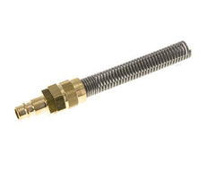 Brass DN 7.2 (Euro) Air Coupling Plug 8x10 mm Union Nut Bend-Protect