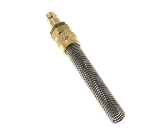Brass DN 7.2 (Euro) Air Coupling Plug 8x10 mm Union Nut Bend-Protect