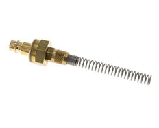 Brass DN 7.2 (Euro) Air Coupling Plug 4x6 mm Union Nut Bend-Protect Double Shut-Off