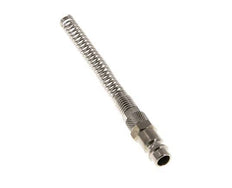 Nickel-plated Brass DN 7.2 (Euro) Air Coupling Plug 4x6 mm Union Nut Bend-Protect